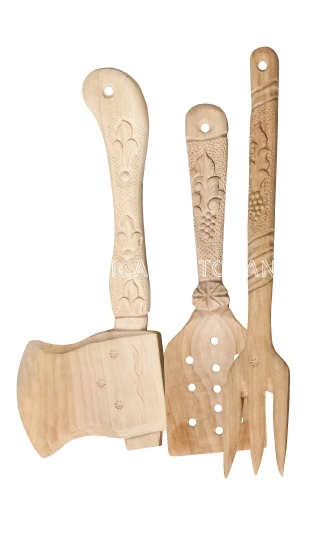 kitchen traditional wooden utensils