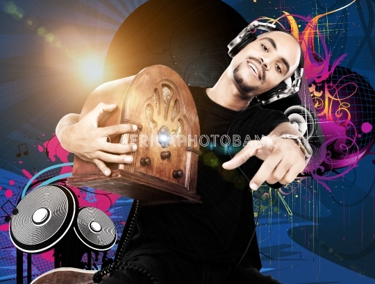 Dj singer pointing