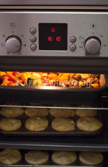 baking in the oven