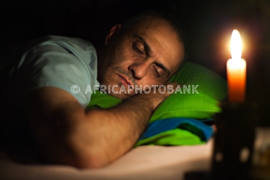 man sleeping peacefully