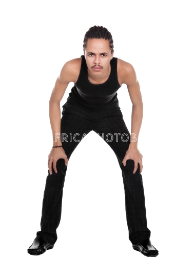 mixed race young boy
