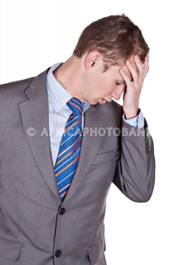 young upset  businessman