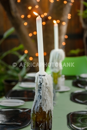 Dripping candle restaurant