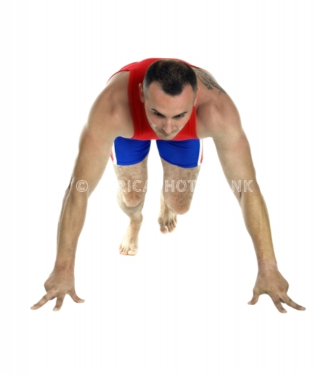 Exercise Pilates muscular man