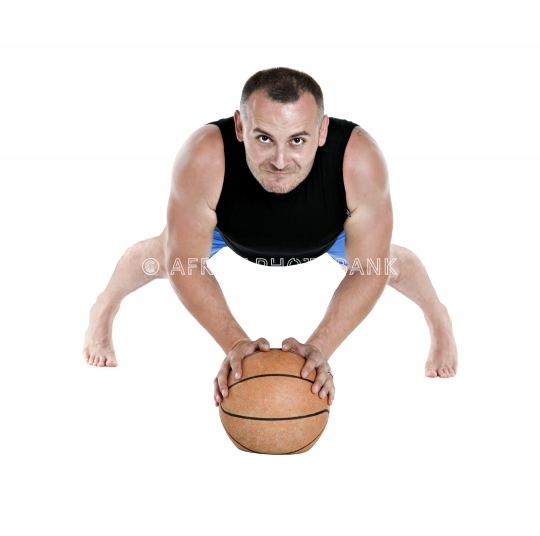 Exercise Pilates muscular man