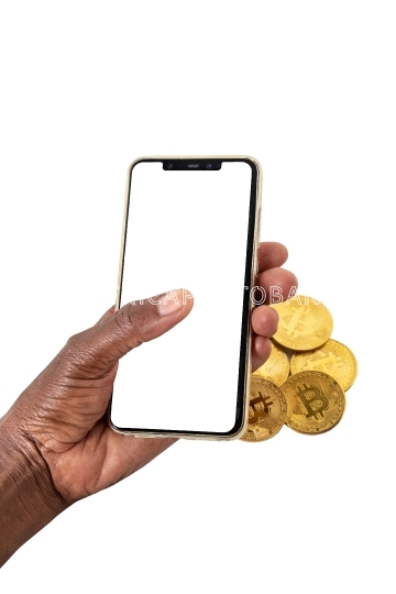 African hands bitcoin