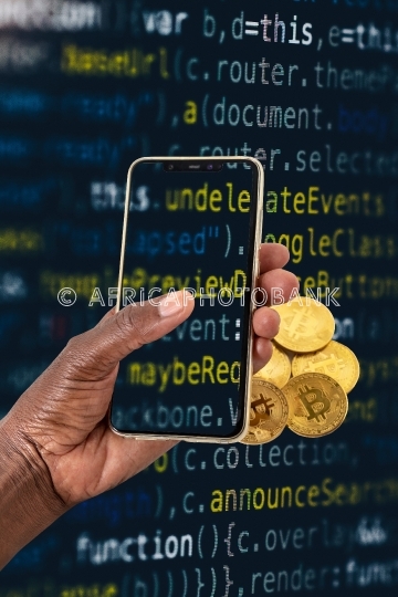 African hands bitcoin