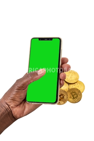 African hands bitcoin