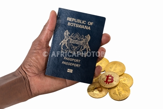 African hands bitcoin