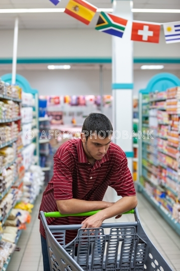 Teenager shopping