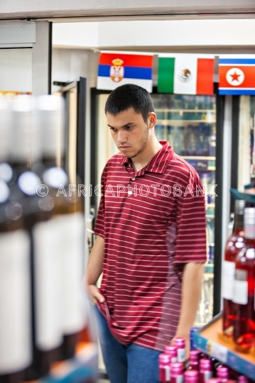 Teenager shopping