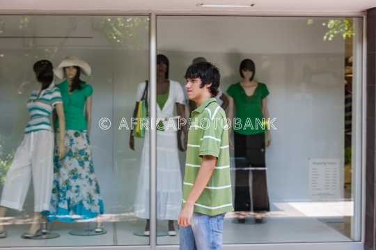 Teenager shopping