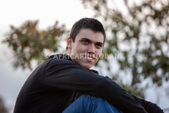 Teenager smiling