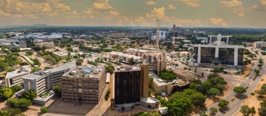 Aerial Gaborone city