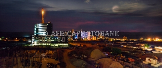 Government enclave  and CBD Gaboroneskyline panorama