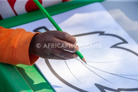 African children play