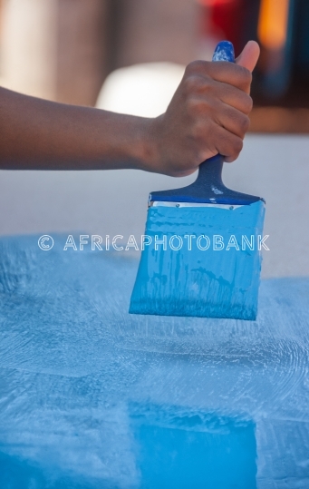 Painting blue