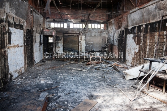 burned warehouse