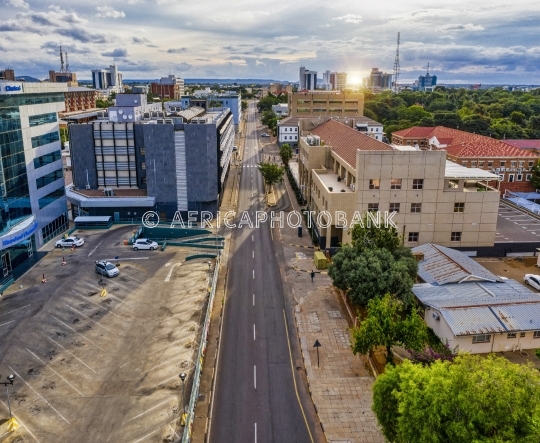 Botswana, Gaborone aerial view